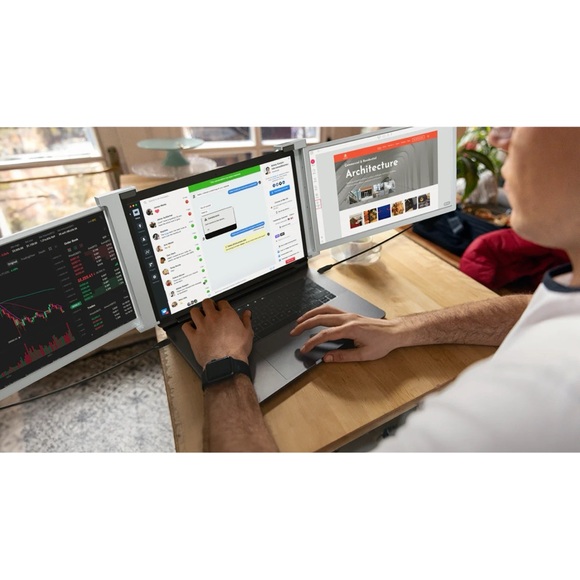 LIMINK Portable Triple Monitor TriView S20 Grey NWOT - Picture 2 of 15